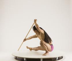 ELMER DIFFERENT SITTING POSES WITH SPEAR 